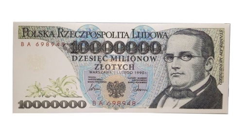 Banknot czekoladowy 10 milionów