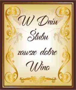 Etykiety na wino - W Dniu Ślubu